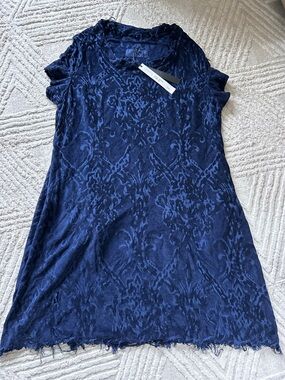 NWT RUndholz blue distressed dress